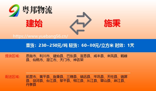 建始到施秉县物流专线名片