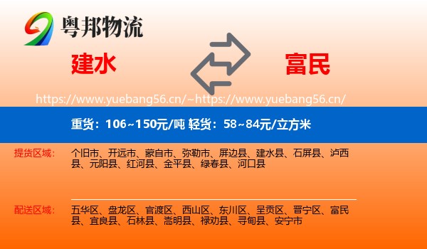 建水到富民县物流