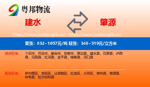 建水到肇源县物流