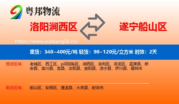 洛阳涧西区到船山区物流专线名片