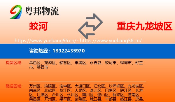 蛟河到九龙坡区物流
