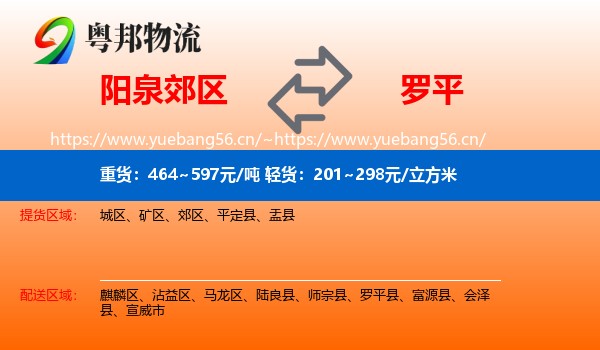 阳泉郊区到罗平县物流