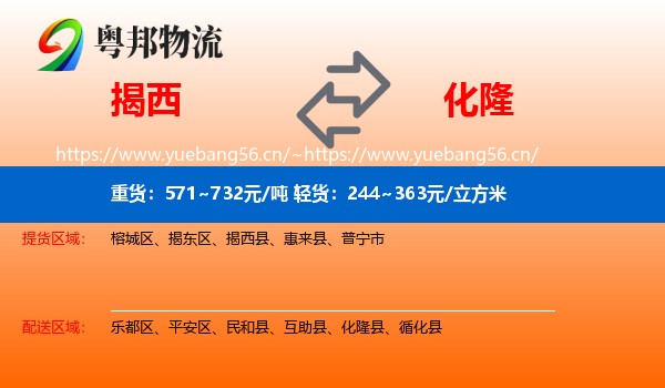 揭西到化隆县物流