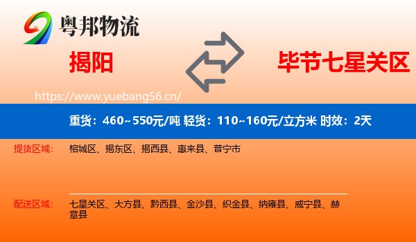 揭阳到七星关区物流专线名片