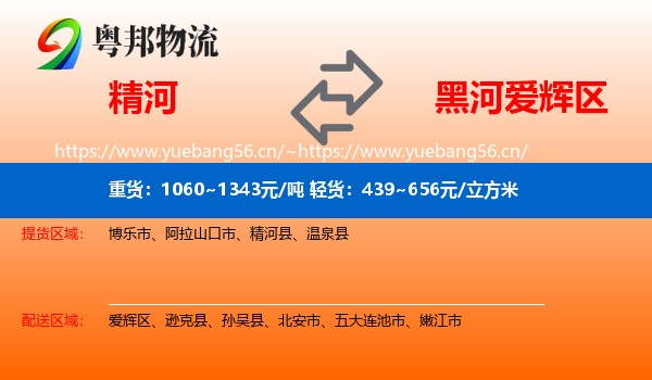 精河到爱辉区物流