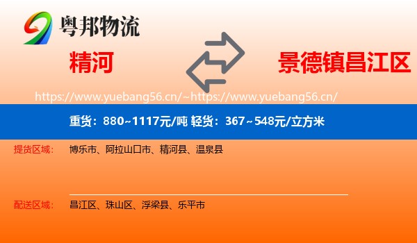 精河到昌江区物流