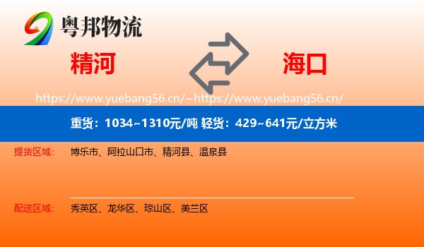 精河到海口物流