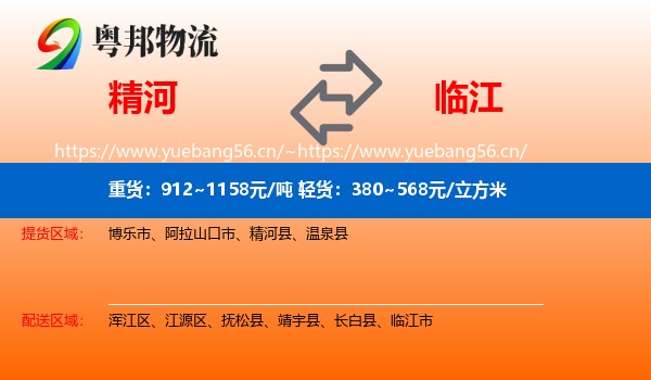 精河到临江市物流