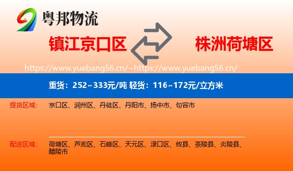 镇江京口区到荷塘区物流