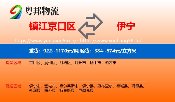 镇江京口区到伊宁市物流