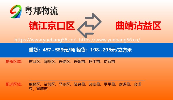 镇江京口区到沾益区物流