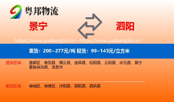 景宁到泗阳县物流