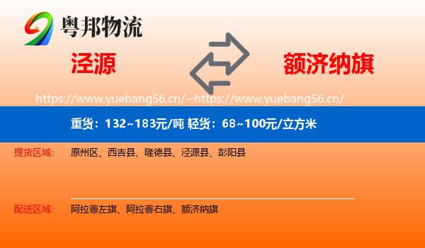 泾源到额济纳旗物流