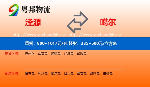 泾源到噶尔县物流