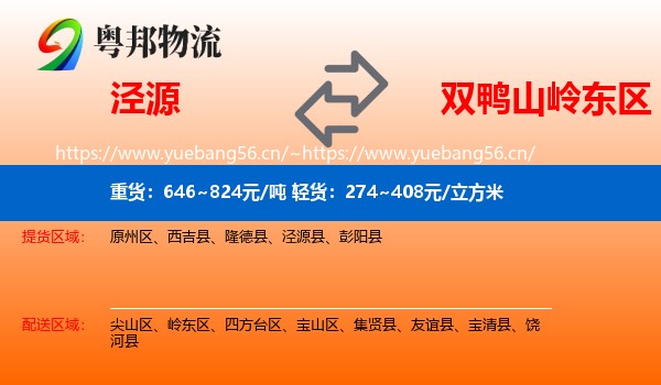 泾源到岭东区物流
