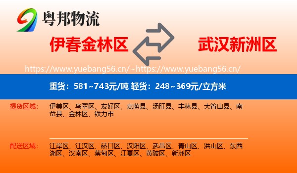 伊春金林区到新洲区物流