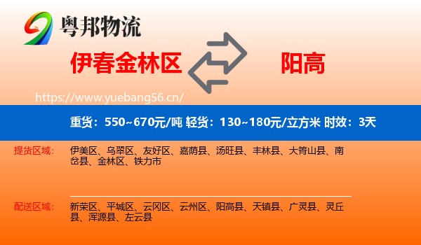 伊春金林区到阳高县物流 伊春金林区到阳高县物流专线名片
