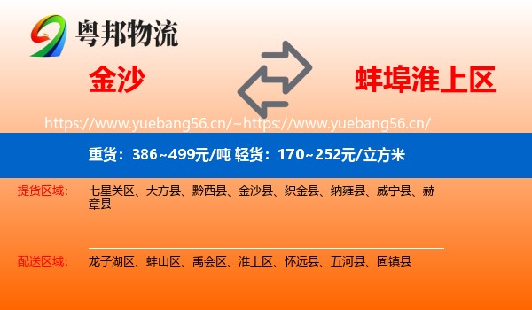 金沙到淮上区物流