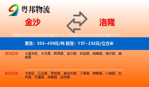 金沙到洛隆县物流