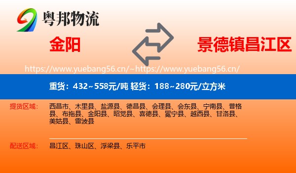 金阳到昌江区物流