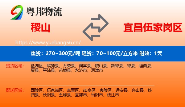 稷山到伍家岗区物流专线名片