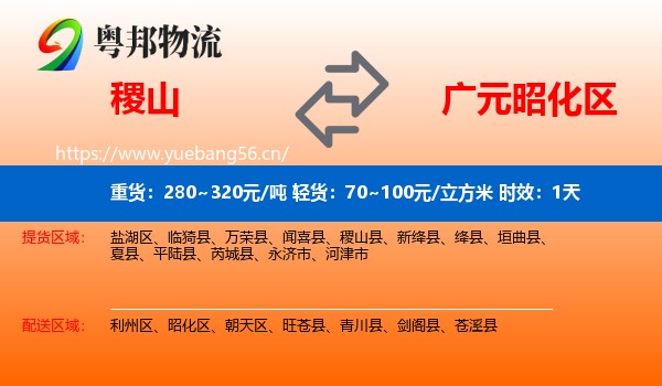 稷山到昭化区物流专线名片