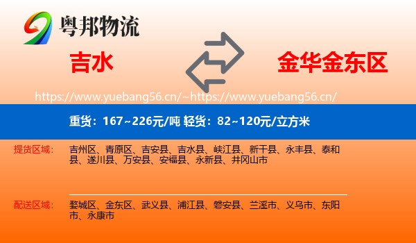 吉水到金东区物流