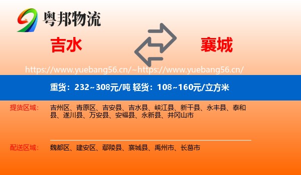 吉水到襄城县物流