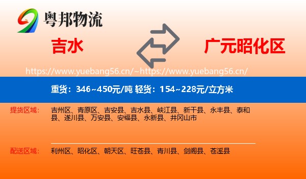 吉水到昭化区物流