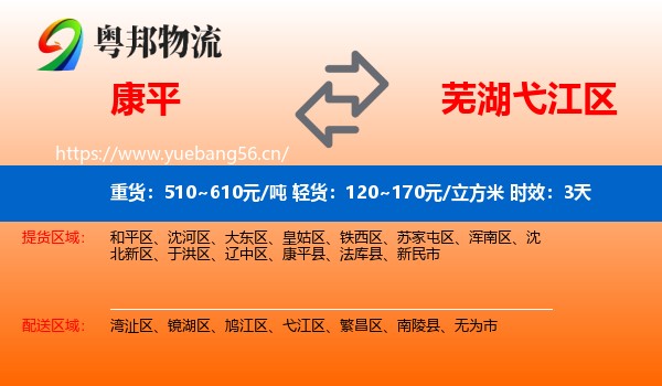 康平到弋江区物流专线名片