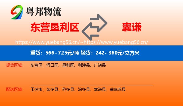 东营垦利区到囊谦县物流