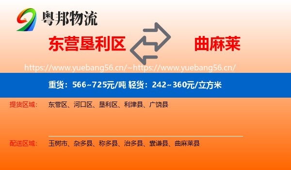 东营垦利区到曲麻莱县物流