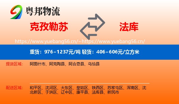 克孜勒苏到法库县物流
