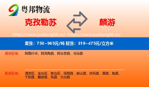 克孜勒苏到麟游县物流