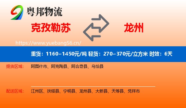 克孜勒苏到龙州县物流专线名片