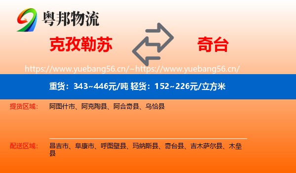 克孜勒苏到奇台县物流