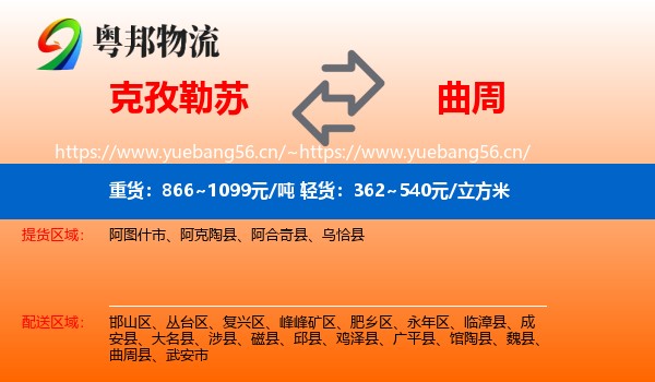 克孜勒苏到曲周县物流