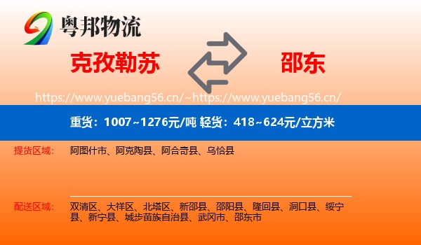 克孜勒苏到邵东市物流