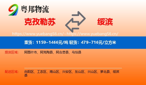克孜勒苏到绥滨县物流专线