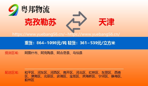 克孜勒苏到天津物流