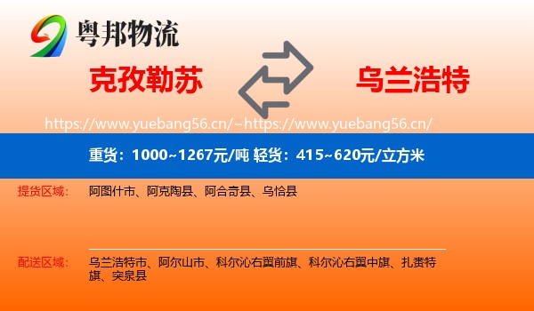 克孜勒苏到乌兰浩特市物流