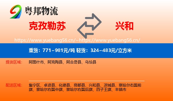 克孜勒苏到兴和县物流
