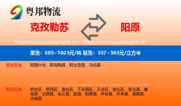 克孜勒苏到阳原县物流