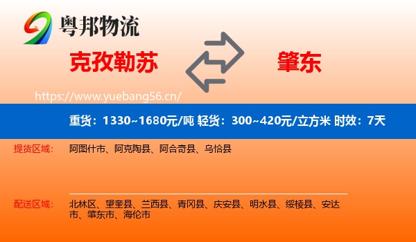 克孜勒苏到肇东市物流专线名片