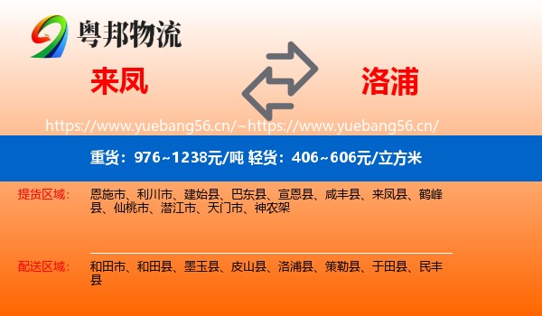 来凤到洛浦县物流