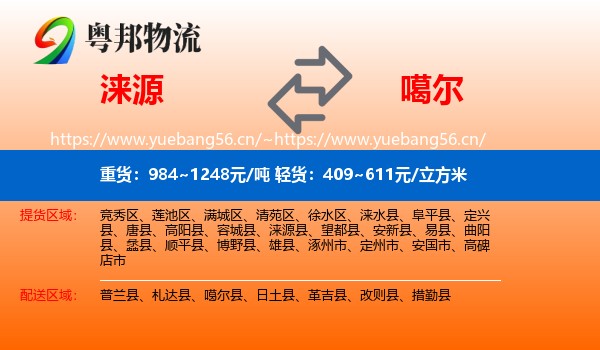 涞源到噶尔县物流