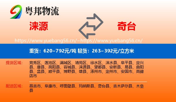 涞源到奇台县物流