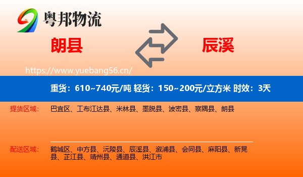 朗县到辰溪县物流专线名片