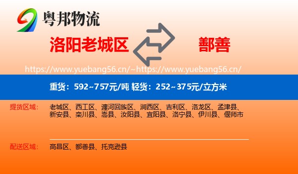 洛阳老城区到鄯善县物流