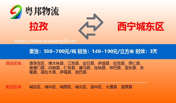 拉孜到城东区物流专线名片